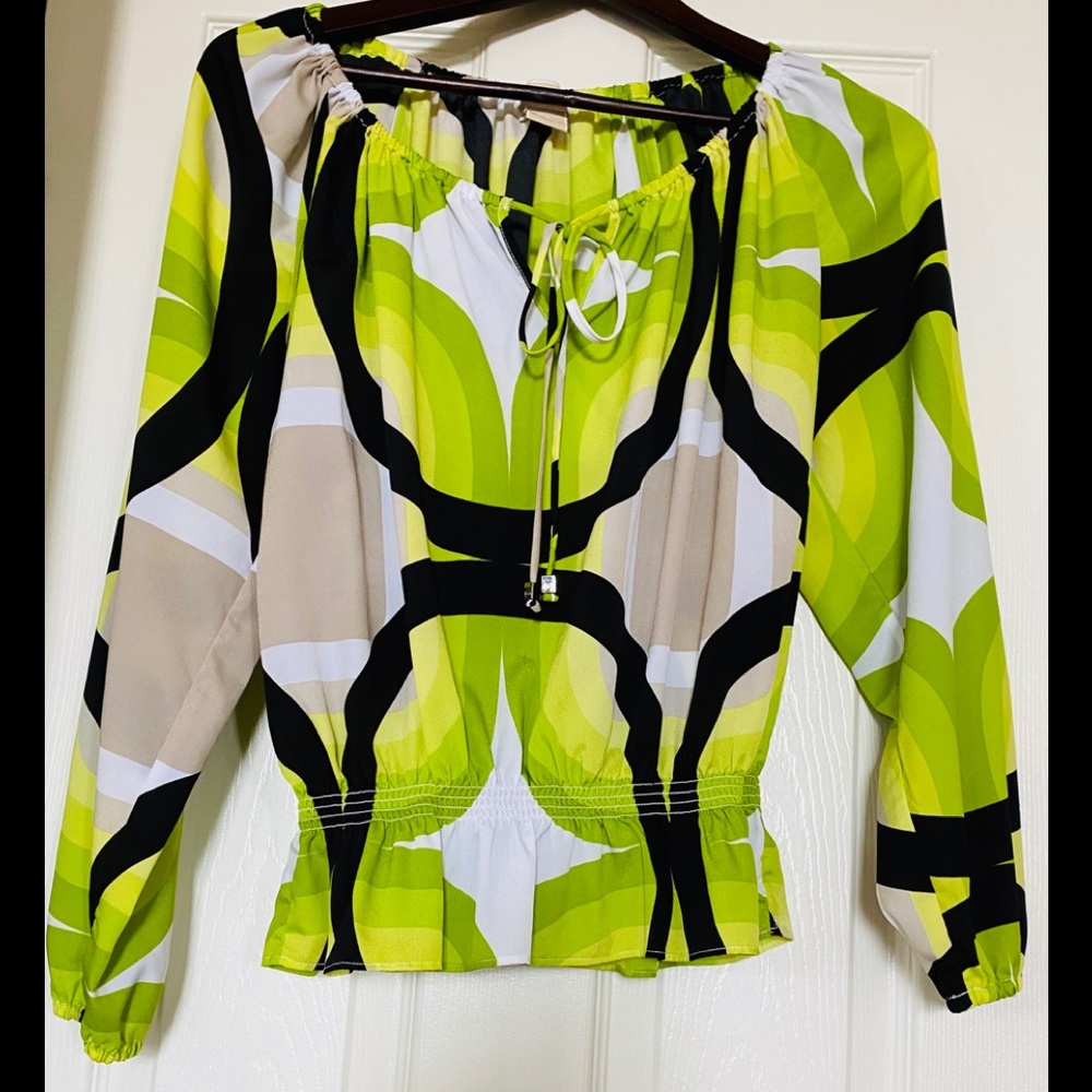 Michael Kors multi colored long sleeves blouse